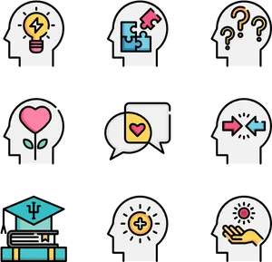 Psychological_ Concepts_ Icons_ Set PNG Image