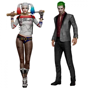 Pubg Harley Quinn Joker Cosplay Outfits PNG Image