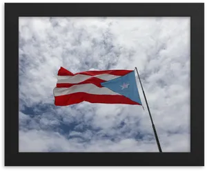 Puerto_ Rican_ Flag_ Against_ Cloudy_ Sky PNG Image