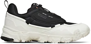 Puma Black White Sneaker Profile PNG Image