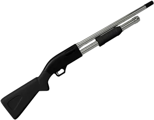 Pump Action Shotgun Isolated PNG Image