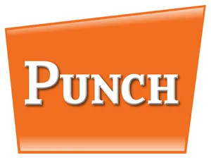 Punch Logo Orange Background PNG Image