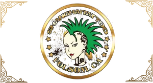 Punk Style Coin Graphic PNG Image