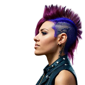 Punk Style Purple Mohawk Hair Png Tbu42 PNG Image