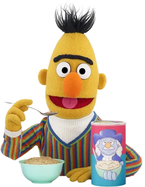 Puppet Eating Oatmeal PNG Image