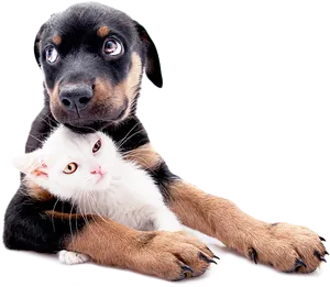 Puppyand Kitten Friends PNG Image