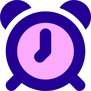 Purple Alarm Clock Icon PNG Image