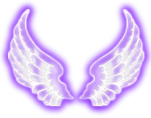 Purple Angel Wings Graphic PNG Image