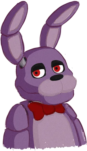 Purple_ Animatronic_ Rabbit_ F N A F PNG Image