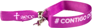 Purple Cancer Support Wristband PNG Image