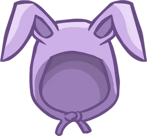 Purple Cartoon Bunny Ears PNG Image