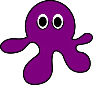 Purple Cartoon Octopus PNG Image