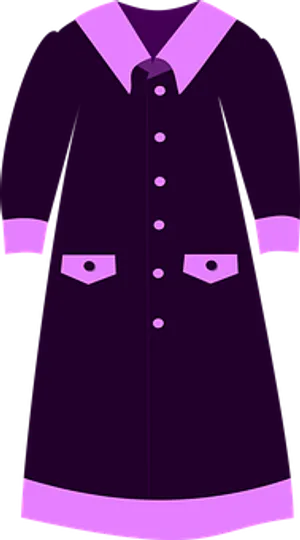 Purple Coat Vector Illustration PNG Image