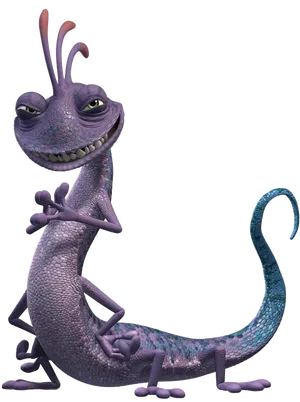 Purple Creature Smiling Transparent Background PNG Image