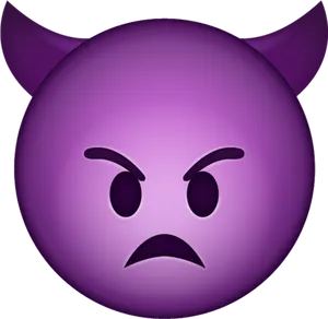 Purple Devil Emoji Graphic PNG Image