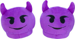 Purple Devil Emoji Pillows PNG Image