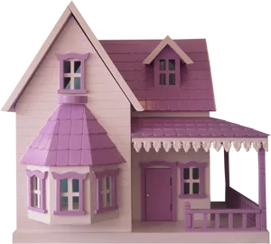 Purple Dollhouse Exterior PNG Image