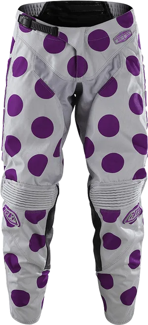 Purple Dot Motocross Pants PNG Image