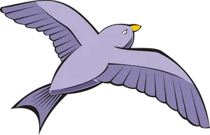 Purple Dove Illustration Flying PNG Image