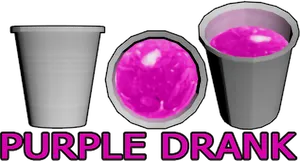 Purple Drank Styrofoam Cups PNG Image