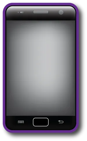 Purple Edged Smartphone Graphic PNG Image