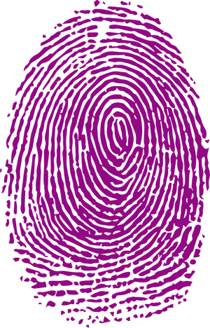 Purple Fingerprint Illustration PNG Image