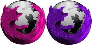 Purple Firefox Logo Duo PNG Image