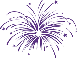 Purple_ Fireworks_ Illustration PNG Image