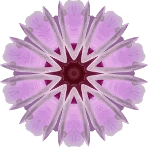 Purple Floral Mandala Pattern PNG Image