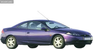 Purple Ford Cougar Side View PNG Image