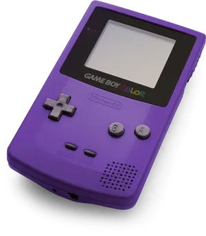 Purple Game Boy Color Console PNG Image