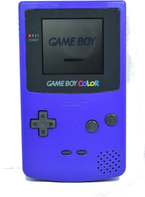 Purple Game Boy Color Handheld PNG Image