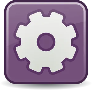 Purple Gear Icon PNG Image