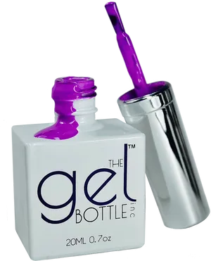 Purple Gel Nail Polish Bottle PNG Image