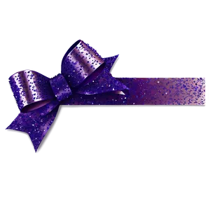 Purple Glitter Gift Bow Png Oap PNG Image