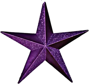 Purple Glitter Star Decoration.png PNG Image