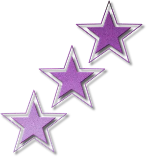 Purple Glitter Stars Black Background PNG Image