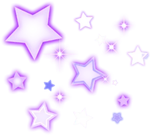 Purple Glittering Stars Graphic PNG Image