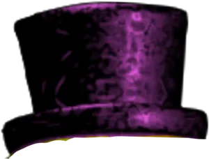 Purple Glowing Top Hat PNG Image