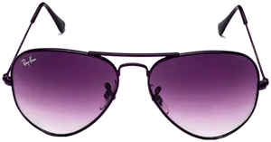 Purple Gradient Aviator Sunglasses PNG Image