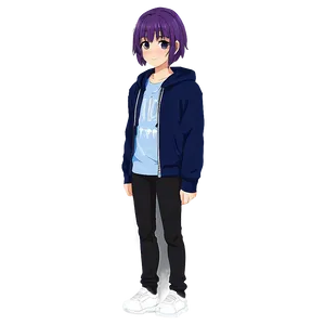 Purple Hair Anime Girl Png 06272024 PNG Image