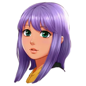 Purple Hair Anime Girl Png Hwc PNG Image