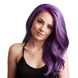 Purple Hair B PNG Image