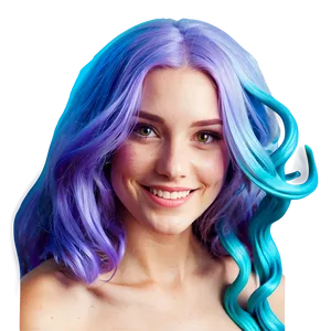 Purple Hair Mermaid Underwater Scene Png Pxx41 PNG Image