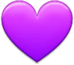 Purple Heart Emoji Glow PNG Image