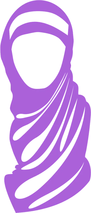 Purple Hijab Vector Illustration PNG Image