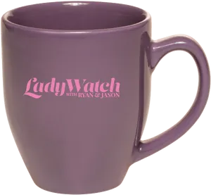 Purple Lady Watch Branded Coffee Mug PNG Image