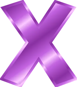 Purple Letter X Illustration PNG Image