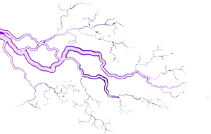 Purple Lightning Abstract Art PNG Image