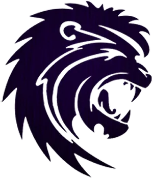 Purple Lion Silhouette Graphic PNG Image